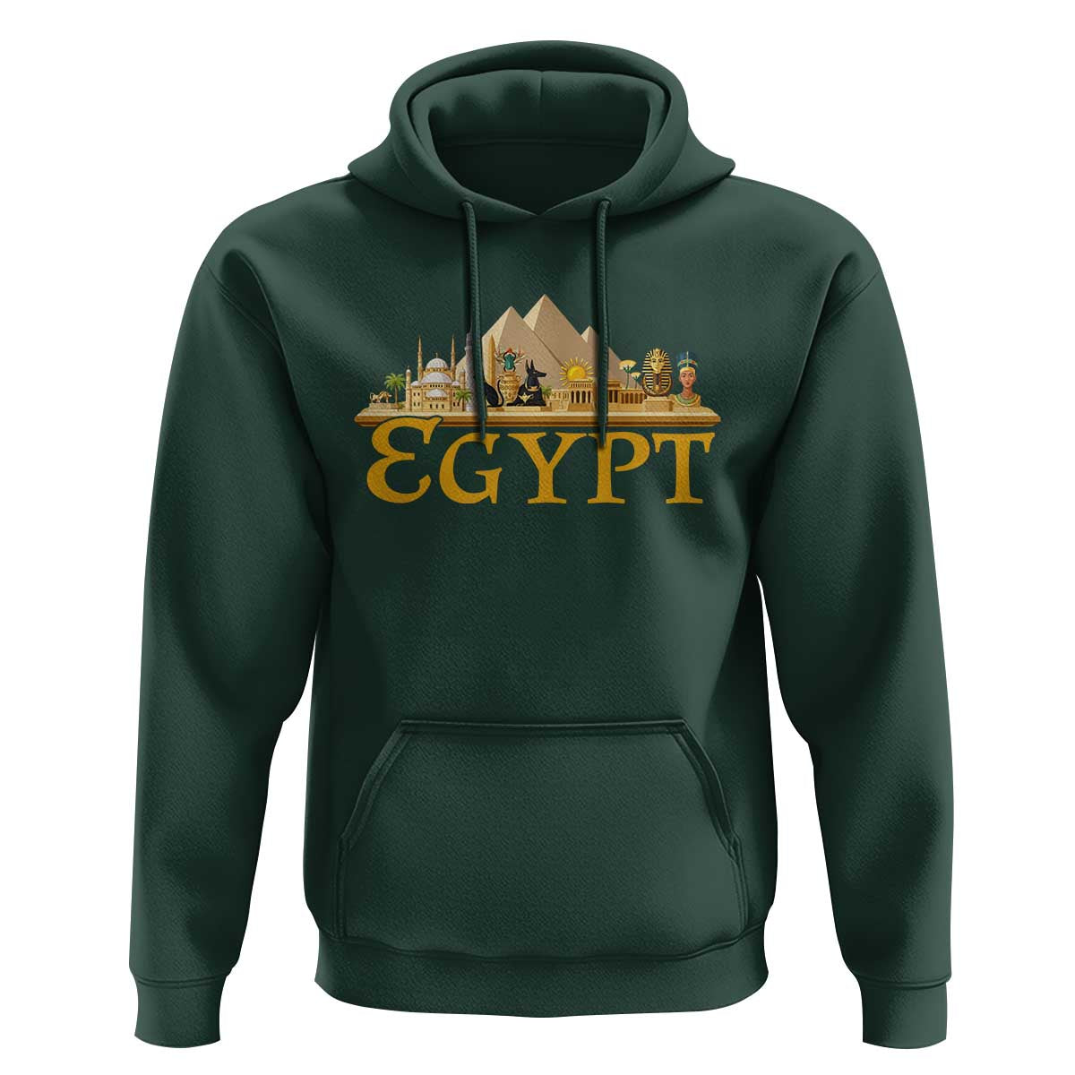 Ancient Egypt Pyramids Sphinx Graphic Hoodie Vintage Egypt Anubis History Buff Travel Souvenir