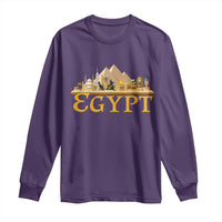 Ancient Egypt Pyramids Sphinx Graphic Long Sleeve Shirt Vintage Egypt Anubis History Buff Travel Souvenir