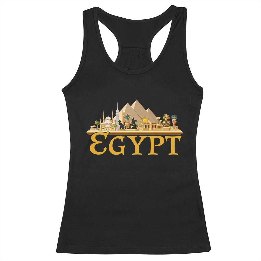Ancient Egypt Pyramids Sphinx Graphic Racerback Tank Top Vintage Egypt Anubis History Buff Travel Souvenir