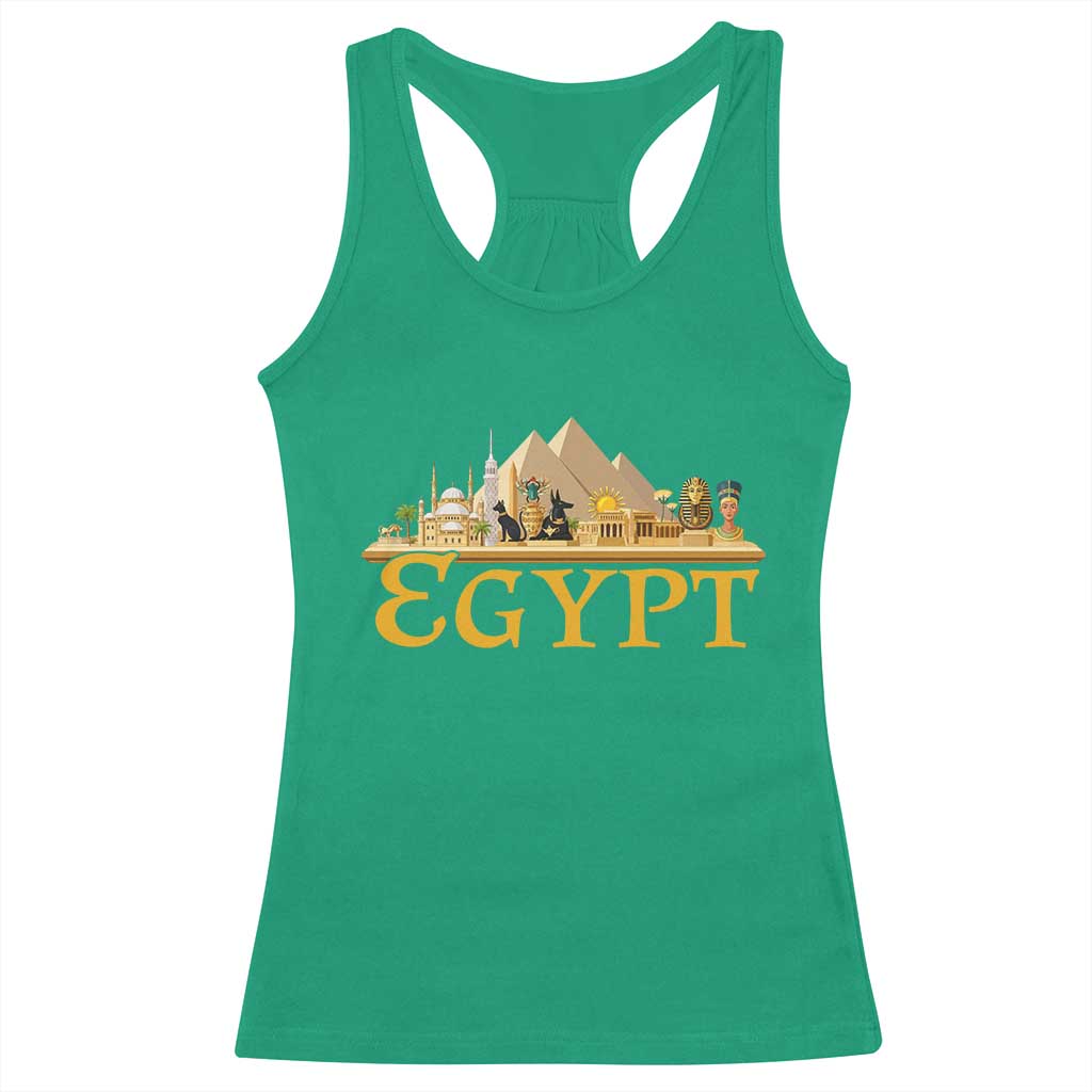 Ancient Egypt Pyramids Sphinx Graphic Racerback Tank Top Vintage Egypt Anubis History Buff Travel Souvenir