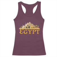 Ancient Egypt Pyramids Sphinx Graphic Racerback Tank Top Vintage Egypt Anubis History Buff Travel Souvenir
