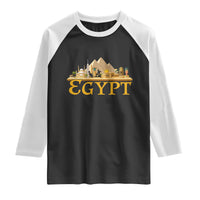 Ancient Egypt Pyramids Sphinx Graphic Raglan Shirt Vintage Egypt Anubis History Buff Travel Souvenir