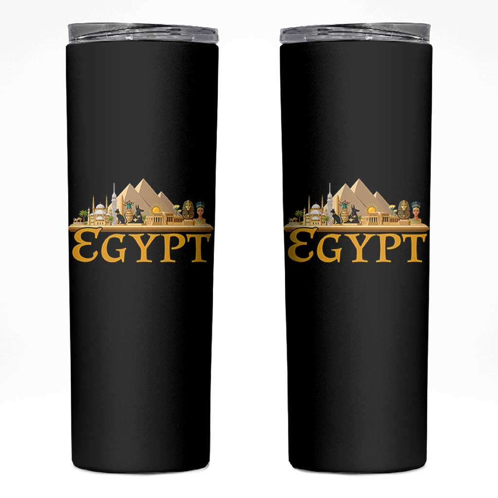 Ancient Egypt Pyramids Sphinx Graphic Skinny Tumbler Vintage Egypt Anubis History Buff Travel Souvenir