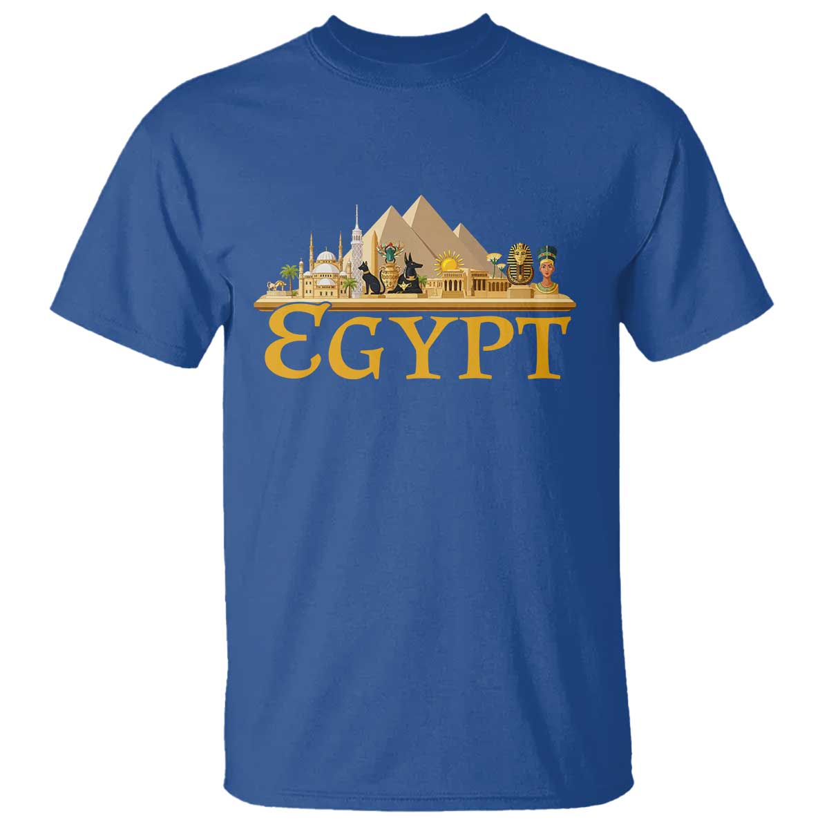 Ancient Egypt Pyramids Sphinx Graphic T Shirt Vintage Egypt Anubis History Buff Travel Souvenir
