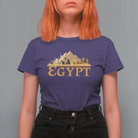 Ancient Egypt Pyramids Sphinx Graphic T Shirt For Women Vintage Egypt Anubis History Buff Travel Souvenir