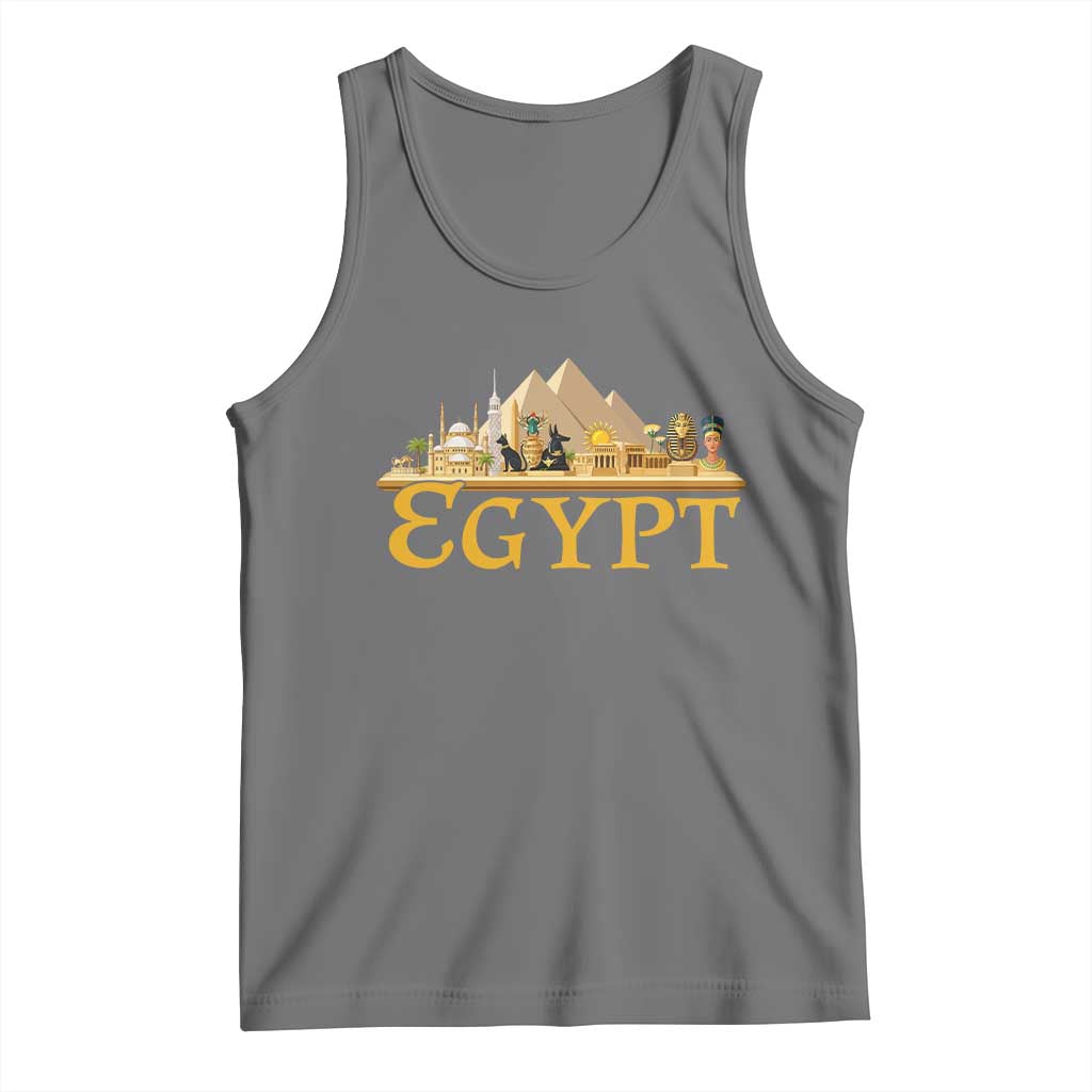 Ancient Egypt Pyramids Sphinx Graphic Tank Top Vintage Egypt Anubis History Buff Travel Souvenir