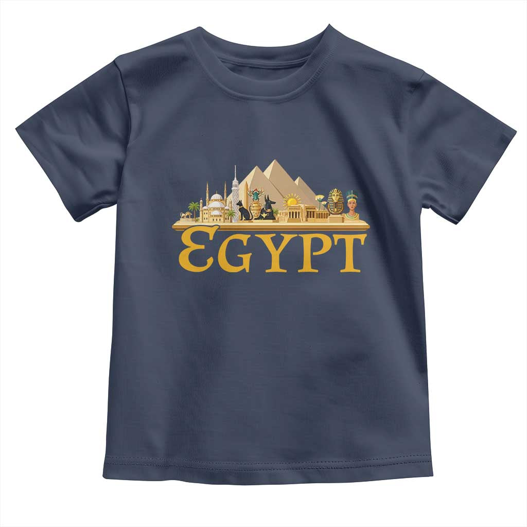 Ancient Egypt Pyramids Sphinx Graphic Toddler T Shirt Vintage Egypt Anubis History Buff Travel Souvenir
