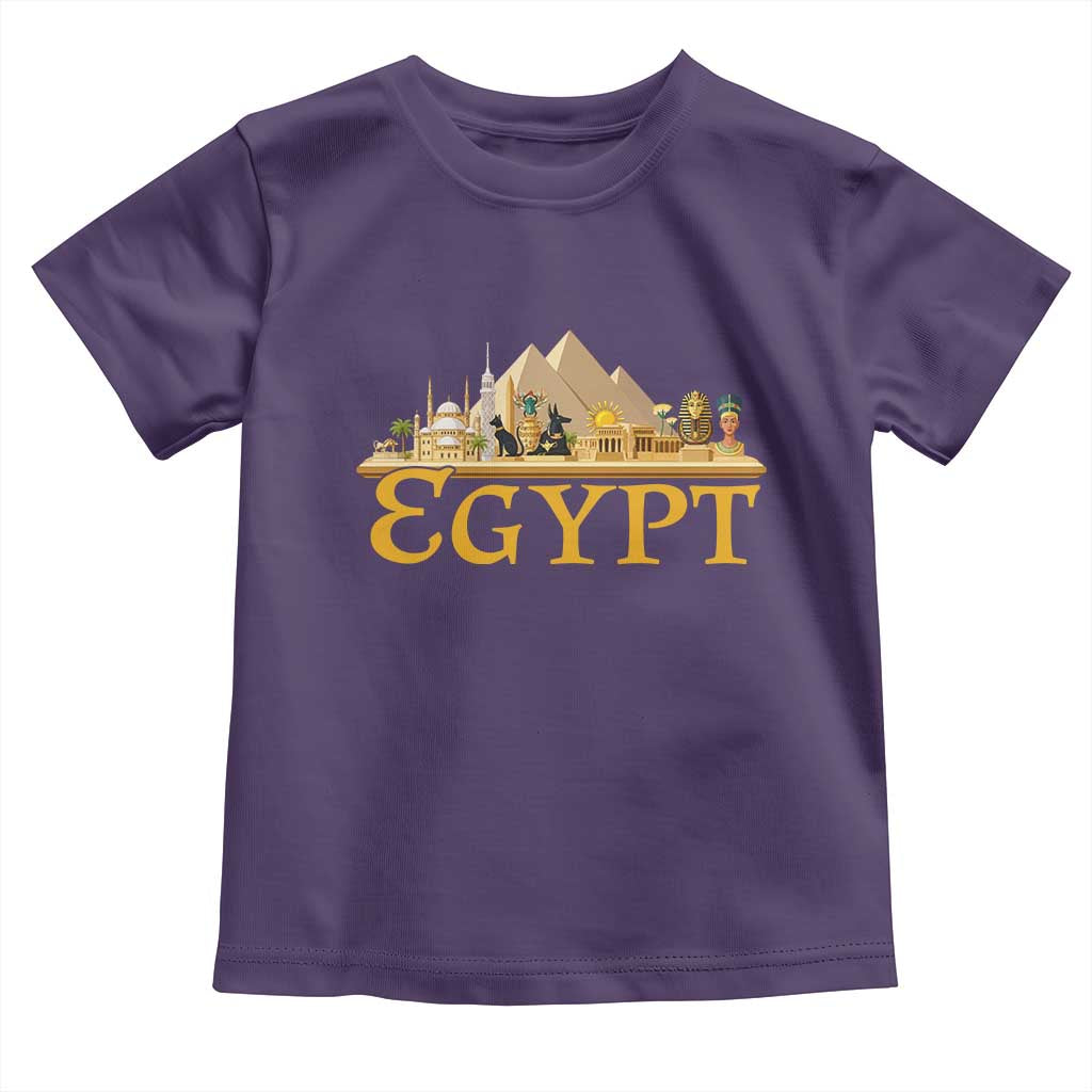 Ancient Egypt Pyramids Sphinx Graphic Toddler T Shirt Vintage Egypt Anubis History Buff Travel Souvenir
