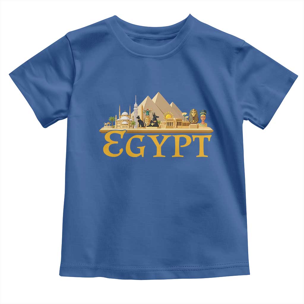 Ancient Egypt Pyramids Sphinx Graphic Toddler T Shirt Vintage Egypt Anubis History Buff Travel Souvenir