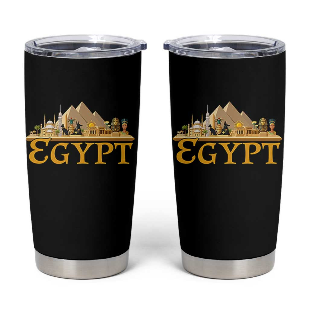 Ancient Egypt Pyramids Sphinx Graphic Tumbler Cup Vintage Egypt Anubis History Buff Travel Souvenir
