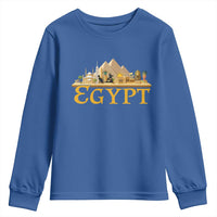 Ancient Egypt Pyramids Sphinx Graphic Youth Sweatshirt Vintage Egypt Anubis History Buff Travel Souvenir