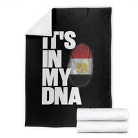 Egypt It's In My DNA Flag Fingerprint Graphic Throw Blanket Egyptian Heritage Pride Roots