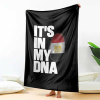 Egypt It's In My DNA Flag Fingerprint Graphic Throw Blanket Egyptian Heritage Pride Roots