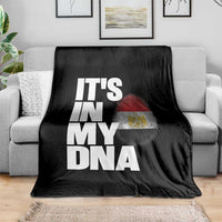 Egypt It's In My DNA Flag Fingerprint Graphic Throw Blanket Egyptian Heritage Pride Roots