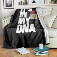 Egypt It's In My DNA Flag Fingerprint Graphic Throw Blanket Egyptian Heritage Pride Roots