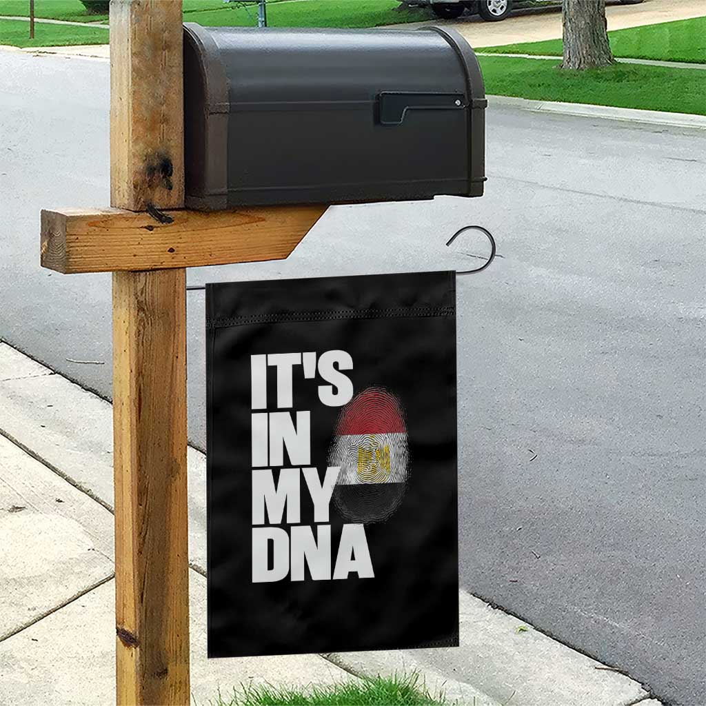 Egypt It's In My DNA Flag Fingerprint Graphic Garden Flag Egyptian Heritage Pride Roots