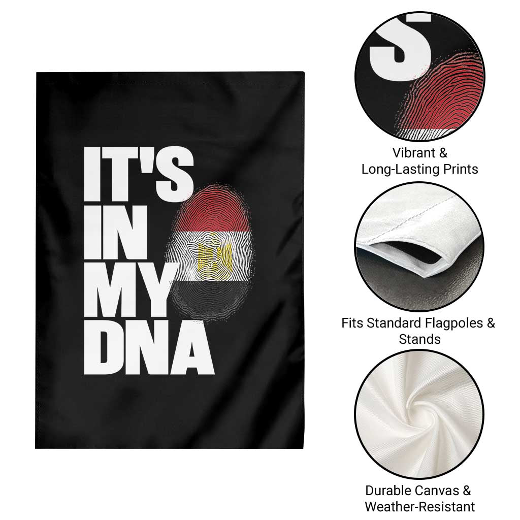 Egypt It's In My DNA Flag Fingerprint Graphic Garden Flag Egyptian Heritage Pride Roots