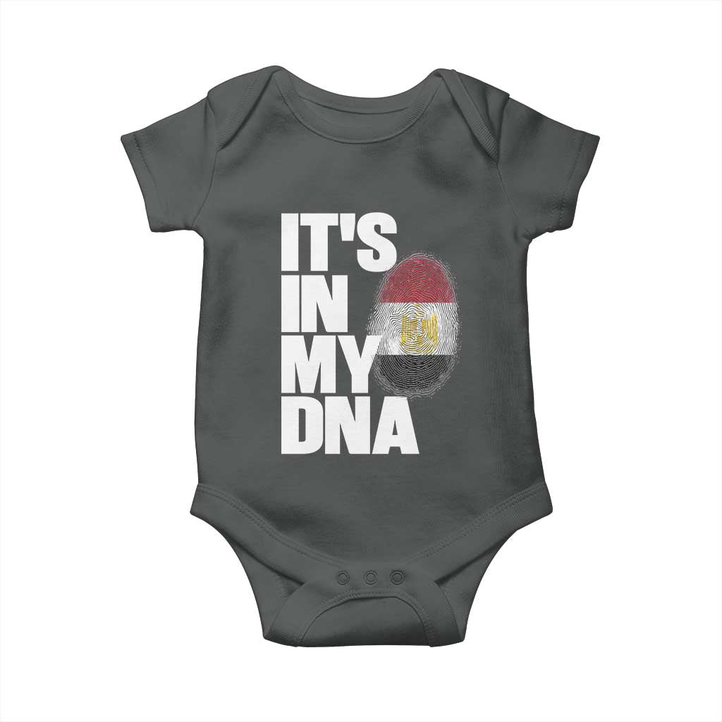Egypt It's In My DNA Flag Fingerprint Graphic Baby Onesie Egyptian Heritage Pride Roots