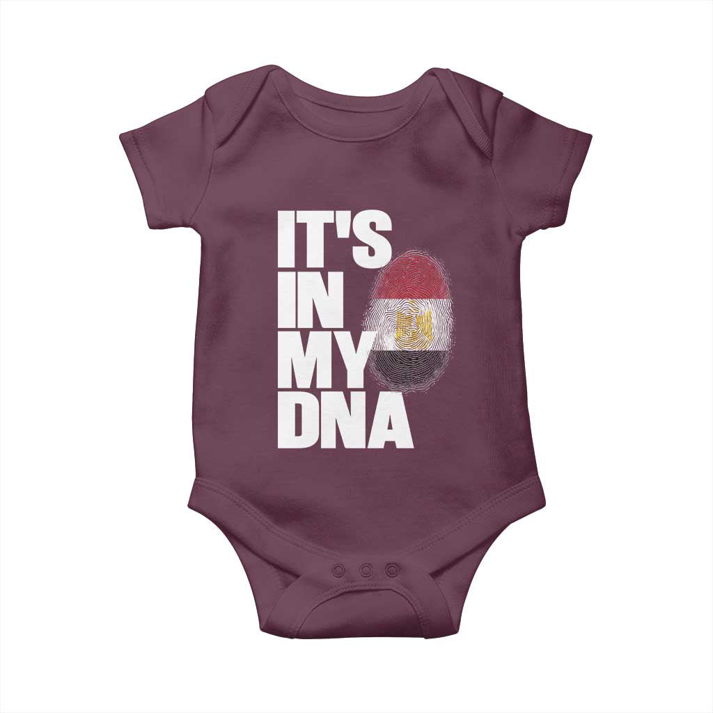 Egypt It's In My DNA Flag Fingerprint Graphic Baby Onesie Egyptian Heritage Pride Roots