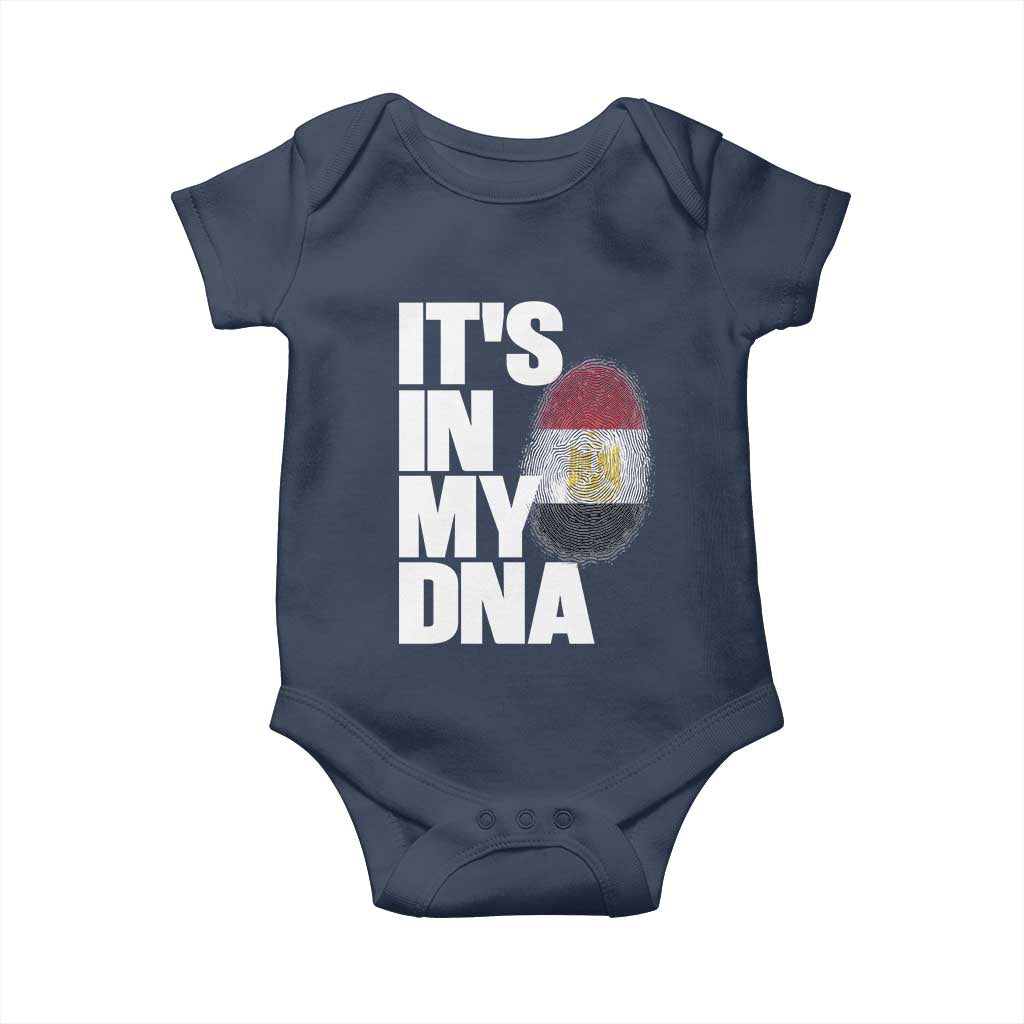 Egypt It's In My DNA Flag Fingerprint Graphic Baby Onesie Egyptian Heritage Pride Roots