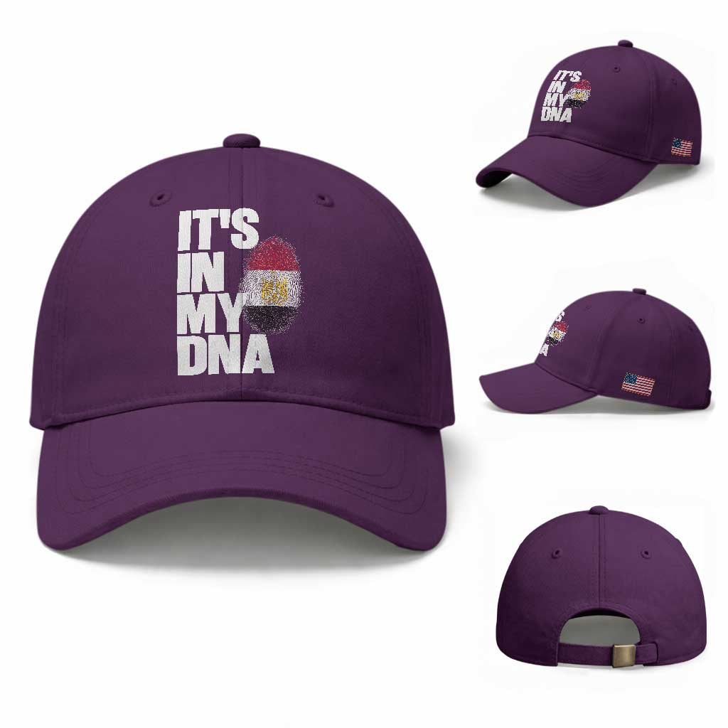 Egypt It's In My DNA Flag Fingerprint Graphic Baseball Cap Egyptian Heritage Pride Roots