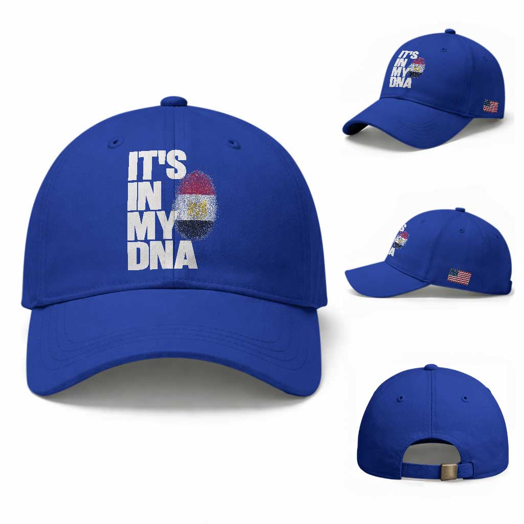 Egypt It's In My DNA Flag Fingerprint Graphic Baseball Cap Egyptian Heritage Pride Roots