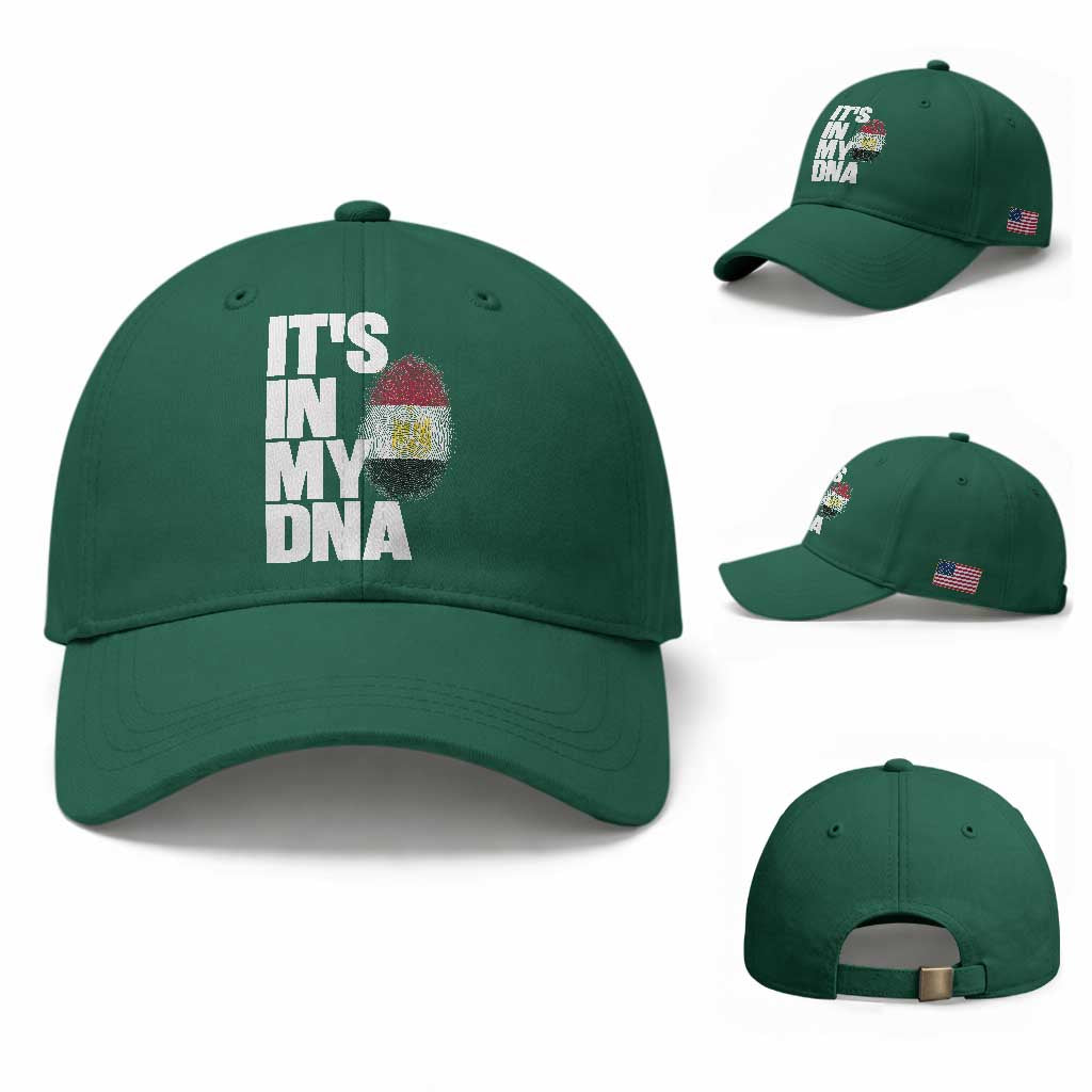 Egypt It's In My DNA Flag Fingerprint Graphic Baseball Cap Egyptian Heritage Pride Roots