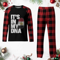 Egypt It's In My DNA Flag Fingerprint Graphic Plaid Pajama Set Egyptian Heritage Pride Roots