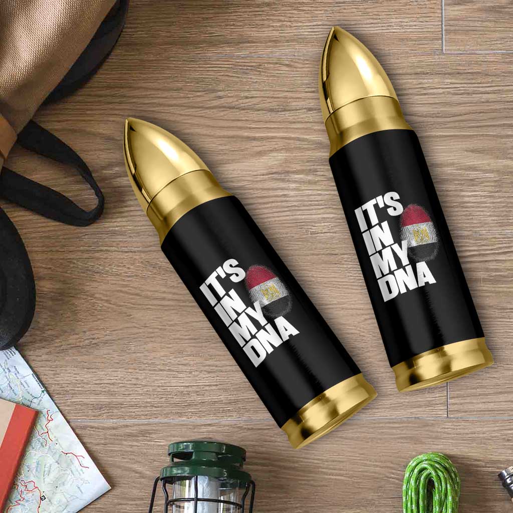 Egypt It's In My DNA Flag Fingerprint Graphic Bullet Tumbler Egyptian Heritage Pride Roots