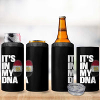 Egypt It's In My DNA Flag Fingerprint Graphic 4 in 1 Can Cooler Tumbler Egyptian Heritage Pride Roots