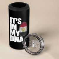 Egypt It's In My DNA Flag Fingerprint Graphic 4 in 1 Can Cooler Tumbler Egyptian Heritage Pride Roots