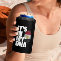 Egypt It's In My DNA Flag Fingerprint Graphic 4 in 1 Can Cooler Tumbler Egyptian Heritage Pride Roots