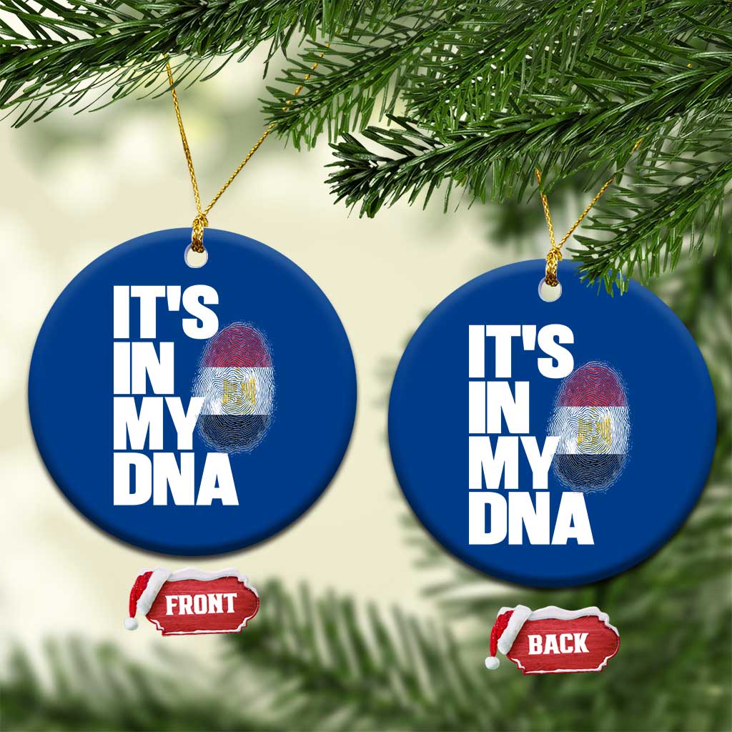 Egypt It's In My DNA Flag Fingerprint Graphic Ceramic Ornament Egyptian Heritage Pride Roots