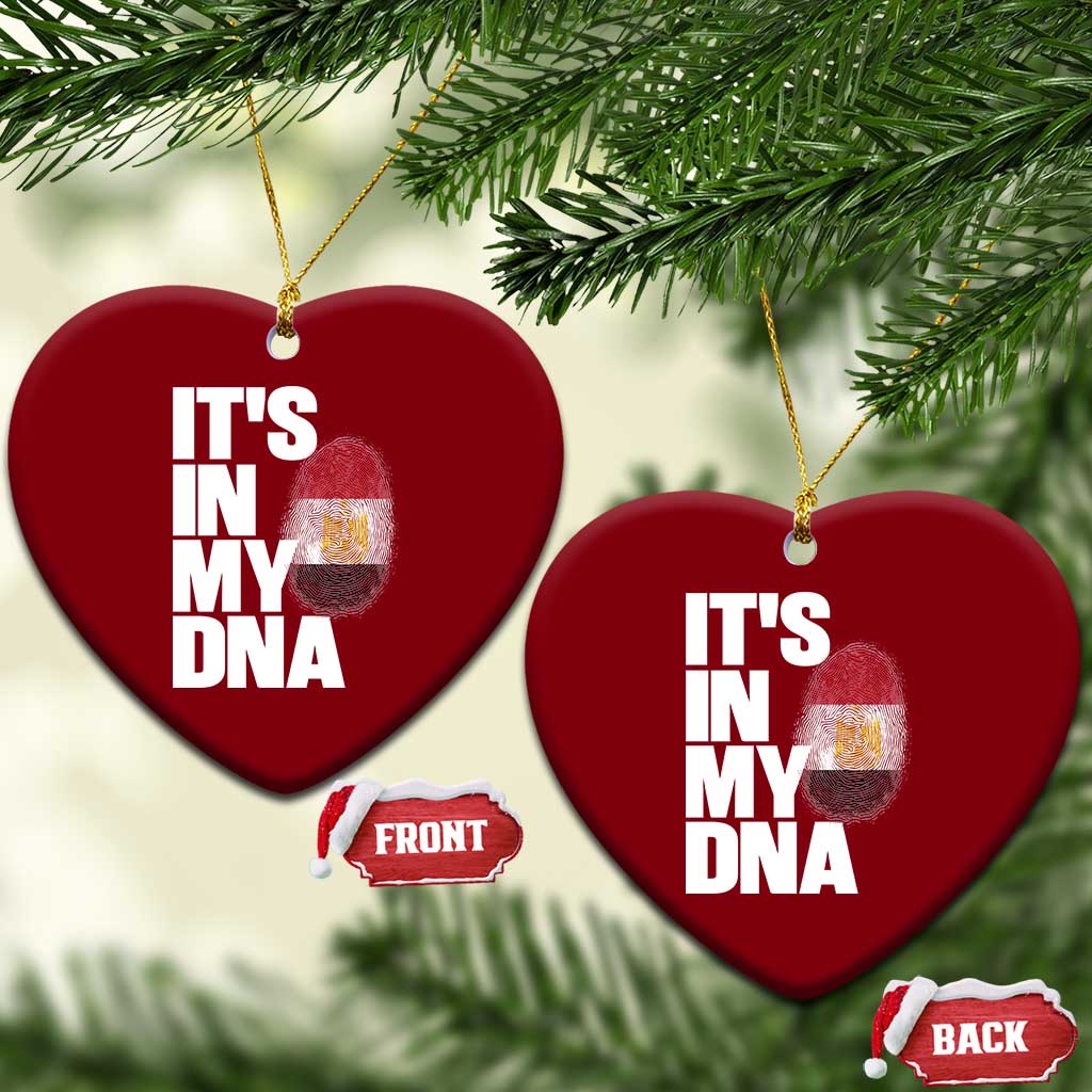 Egypt It's In My DNA Flag Fingerprint Graphic Ceramic Ornament Egyptian Heritage Pride Roots