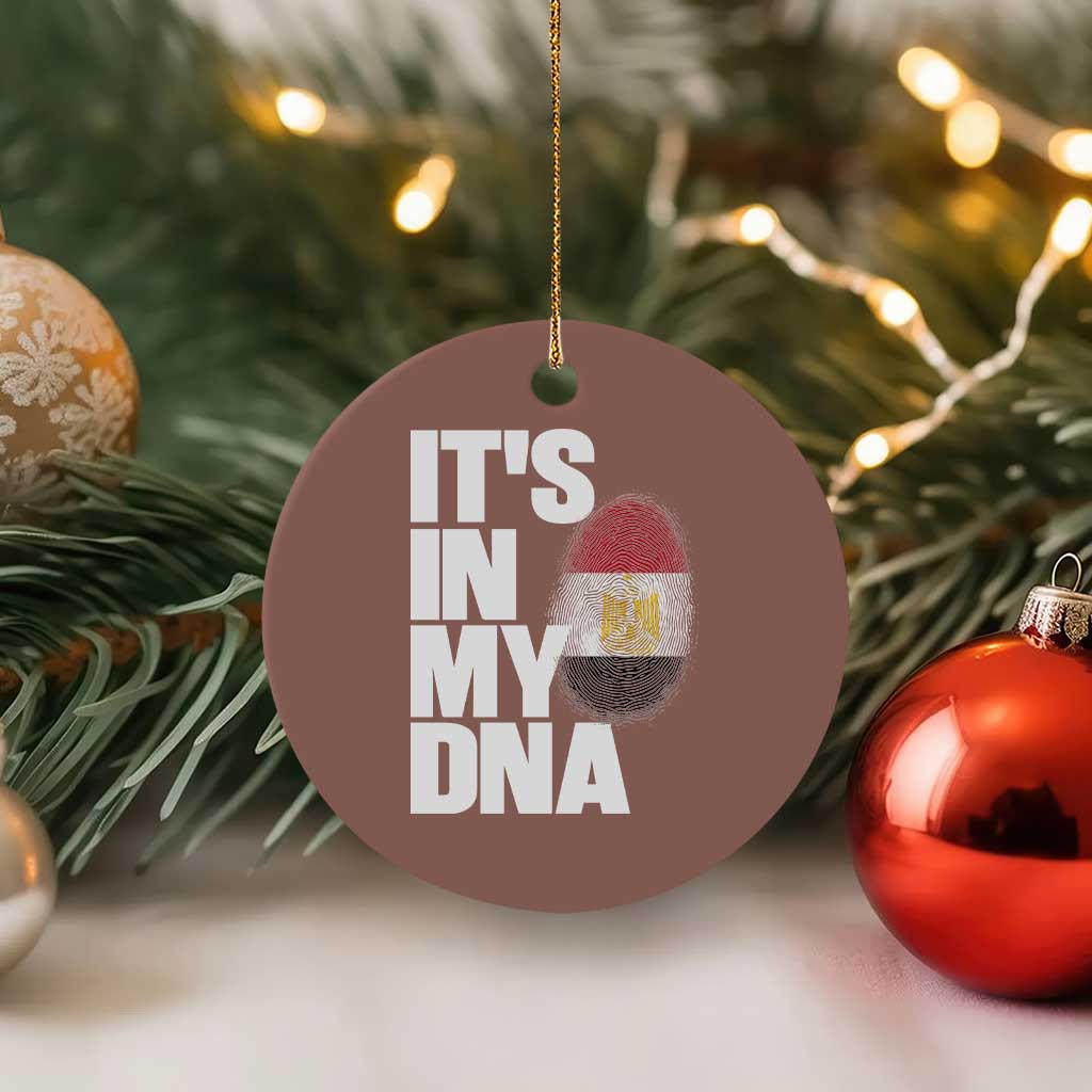 Egypt It's In My DNA Flag Fingerprint Graphic Ceramic Ornament Egyptian Heritage Pride Roots