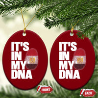 Egypt It's In My DNA Flag Fingerprint Graphic Ceramic Ornament Egyptian Heritage Pride Roots