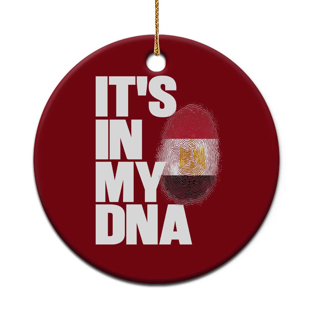 Egypt It's In My DNA Flag Fingerprint Graphic Ceramic Ornament Egyptian Heritage Pride Roots