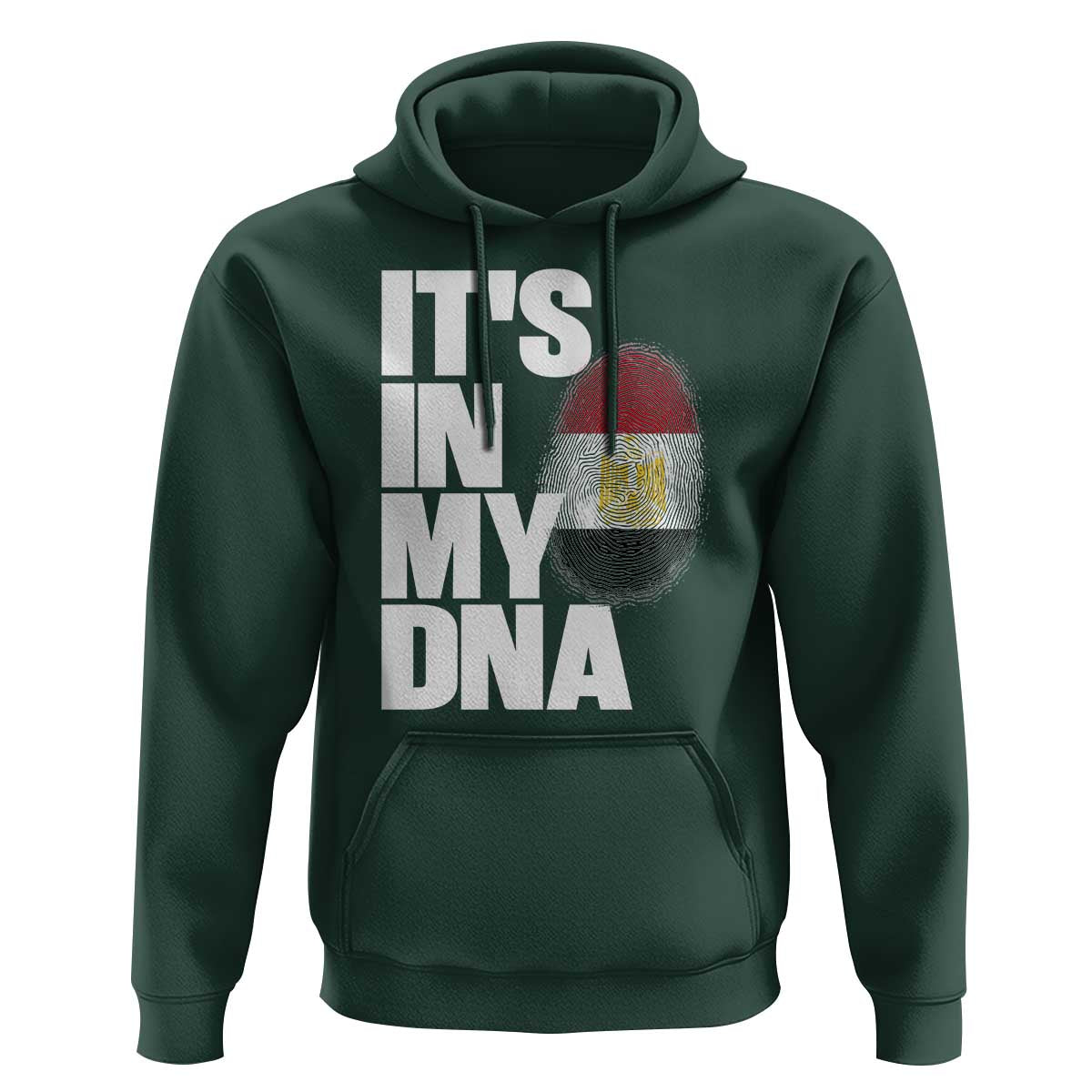 Egypt It's In My DNA Flag Fingerprint Graphic Hoodie Egyptian Heritage Pride Roots