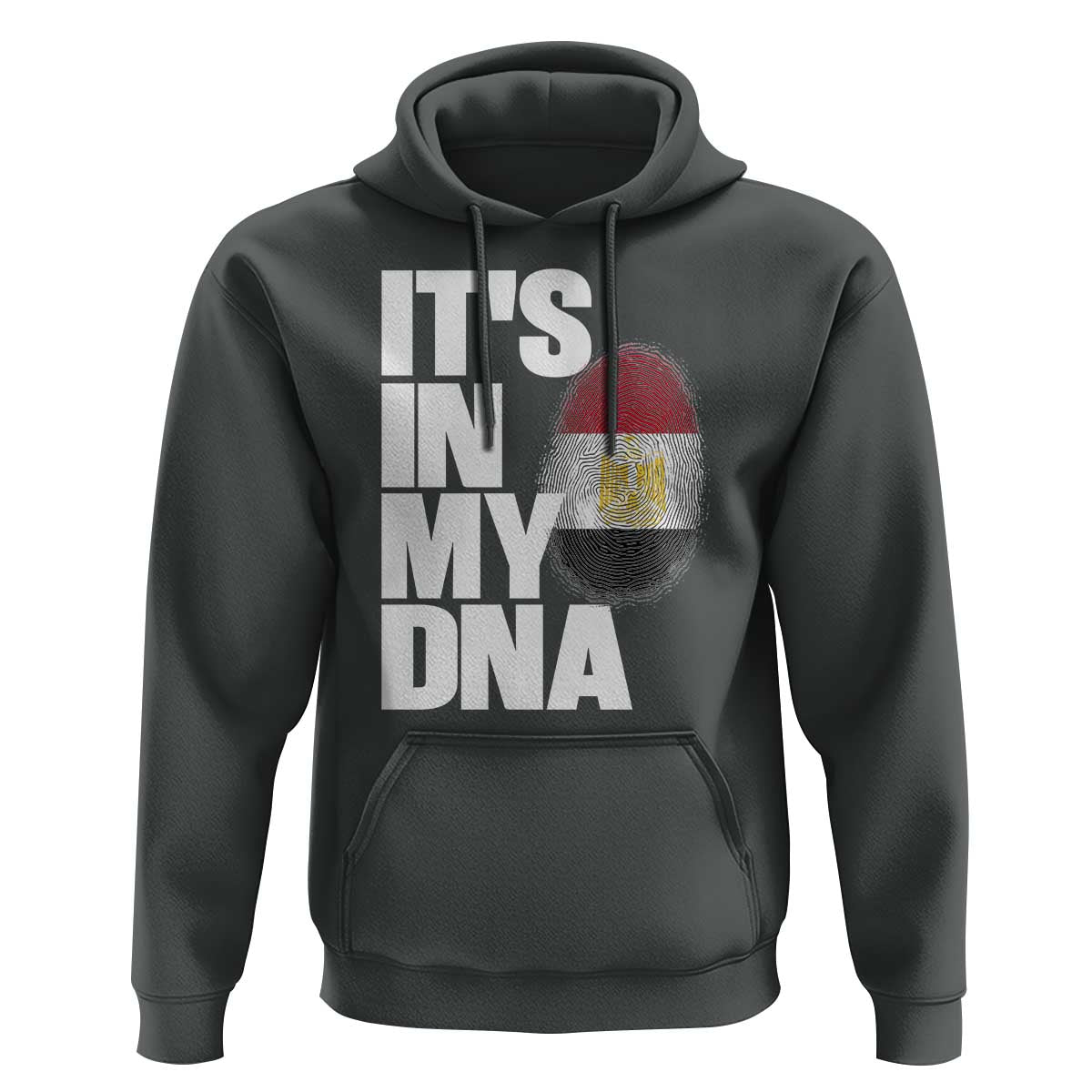 Egypt It's In My DNA Flag Fingerprint Graphic Hoodie Egyptian Heritage Pride Roots