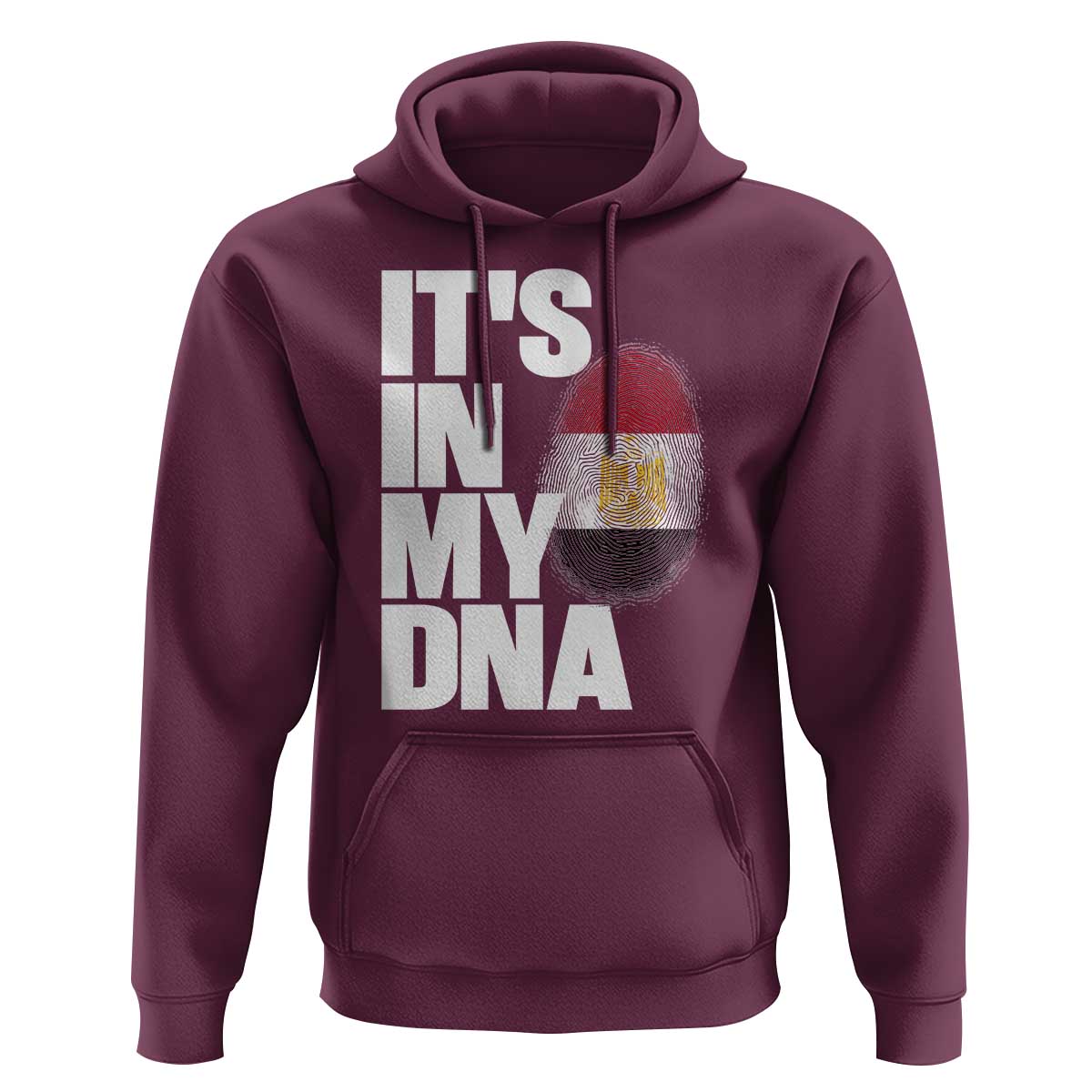 Egypt It's In My DNA Flag Fingerprint Graphic Hoodie Egyptian Heritage Pride Roots