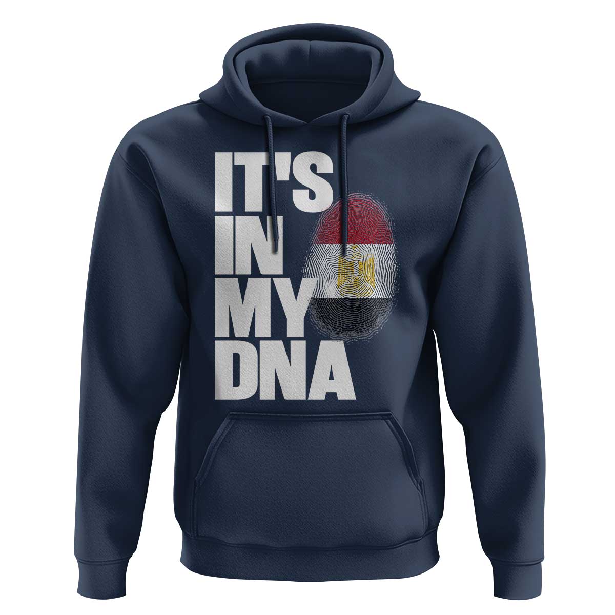 Egypt It's In My DNA Flag Fingerprint Graphic Hoodie Egyptian Heritage Pride Roots