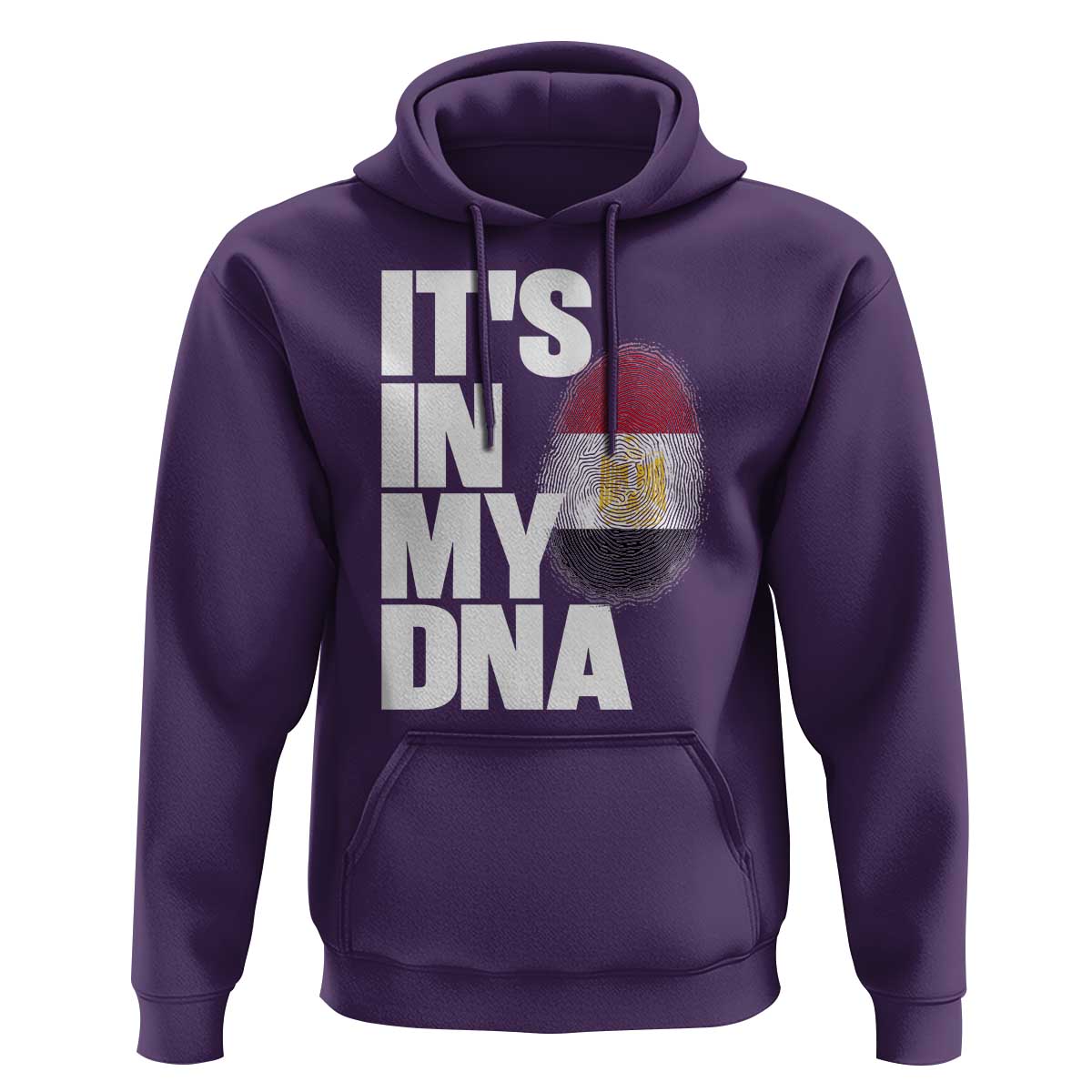 Egypt It's In My DNA Flag Fingerprint Graphic Hoodie Egyptian Heritage Pride Roots