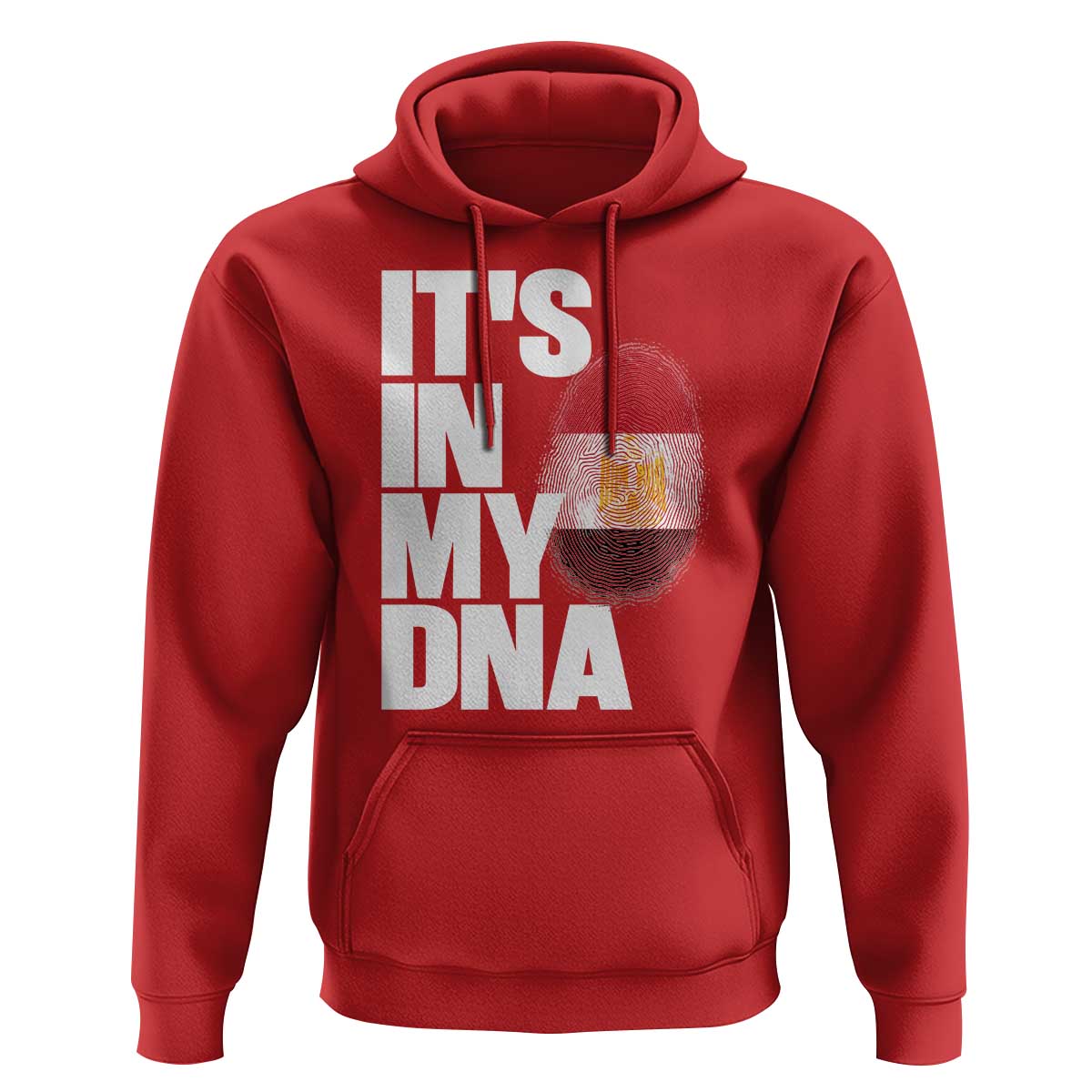 Egypt It's In My DNA Flag Fingerprint Graphic Hoodie Egyptian Heritage Pride Roots