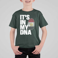 Egypt It's In My DNA Flag Fingerprint Graphic T Shirt For Kid Egyptian Heritage Pride Roots