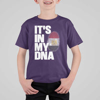 Egypt It's In My DNA Flag Fingerprint Graphic T Shirt For Kid Egyptian Heritage Pride Roots