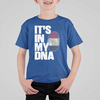 Egypt It's In My DNA Flag Fingerprint Graphic T Shirt For Kid Egyptian Heritage Pride Roots