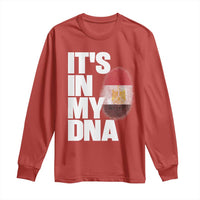 Egypt It's In My DNA Flag Fingerprint Graphic Long Sleeve Shirt Egyptian Heritage Pride Roots