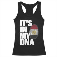 Egypt It's In My DNA Flag Fingerprint Graphic Racerback Tank Top Egyptian Heritage Pride Roots