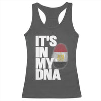 Egypt It's In My DNA Flag Fingerprint Graphic Racerback Tank Top Egyptian Heritage Pride Roots