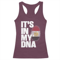 Egypt It's In My DNA Flag Fingerprint Graphic Racerback Tank Top Egyptian Heritage Pride Roots